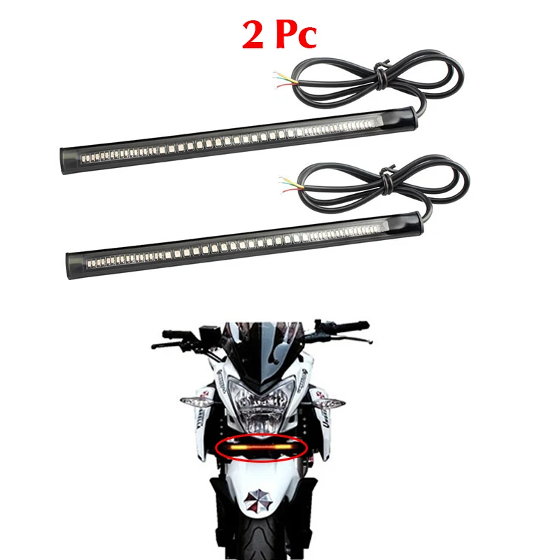 Motorrad-Rücklicht 48LED Bremslicht Richtungsanzeige mit Blinkfunktion Dekorative Warnleuchten Moto-Zubehör