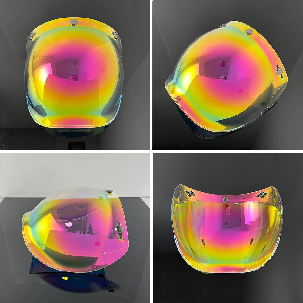 Motorrad Helm Blase Visier Flip Up Open Face Hohe Festigkeit Zubehör – Immagine 3