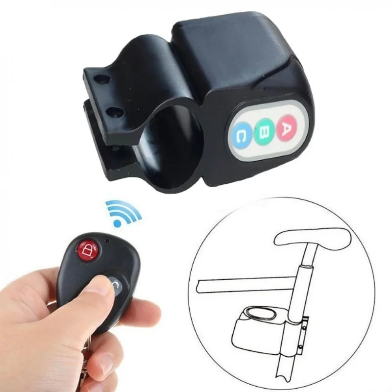 Fahrrad Alarm Lock Remote Cnotrol Anti-Diebstahl Fahrrad Alarm Alerter – Immagine 6