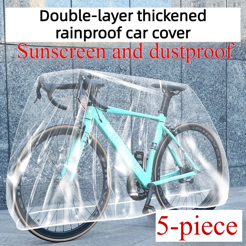 Fahrrad-Staubschutz, wasserdichte Fahrrad-Schutzhülle, transparente Regenhülle für Rennräder