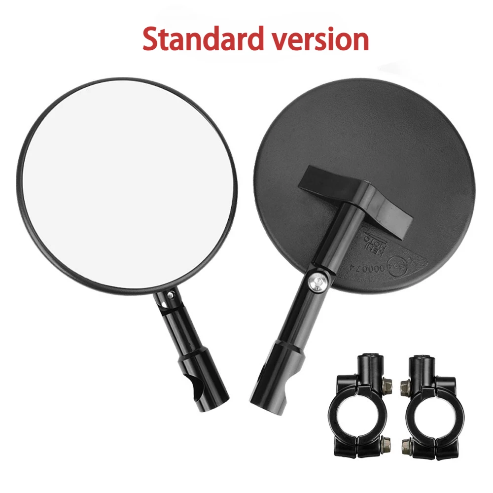 Motorrad-Rückspiegel, rund, CNC-Aluminium, 7/8 Zoll, Lenkerhalterung, universell für Motorrad, E-Bikes