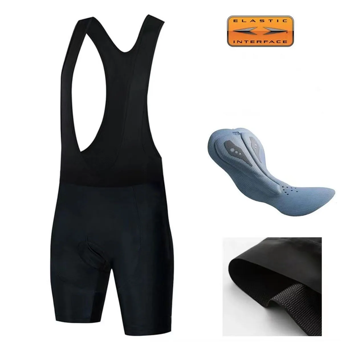 Italienische Fahrrad-Sitzpolster-Hose für Herren, Sommer-Mountainbike-Trägerhose, 8H gepolsterte