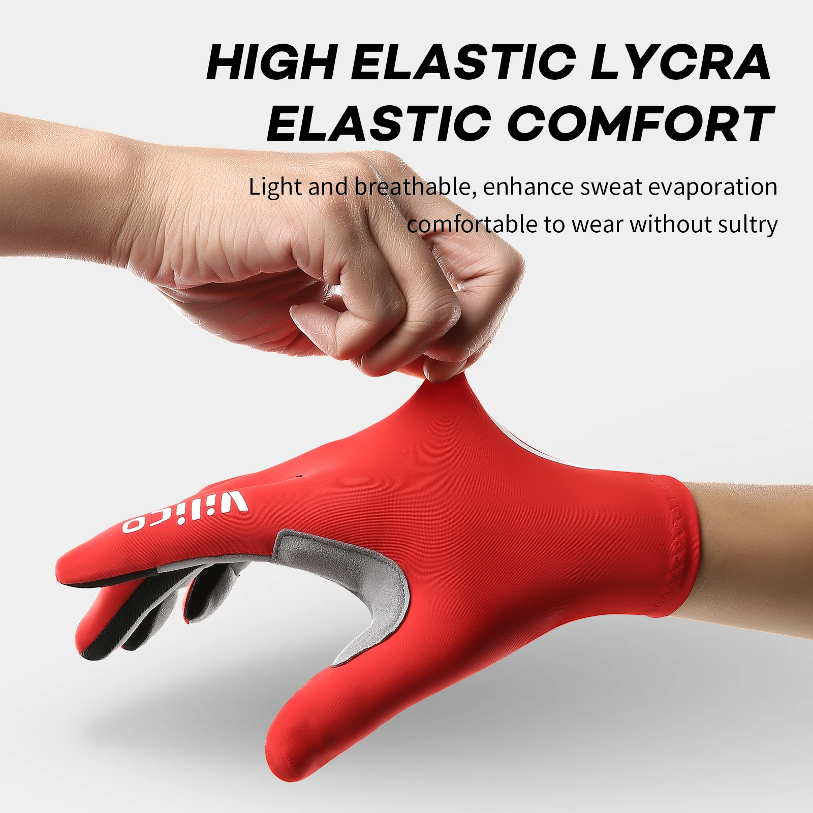 Touchscreen Lange Volle Finger Halbe Finger Gel Sport Radfahren – Immagine 4