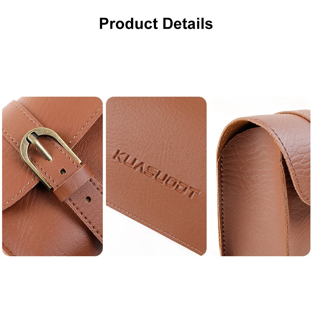 Motorrad-Satteltasche aus Leder, Fahrrad-Lenkertasche, Werkzeugtasche – Image 3
