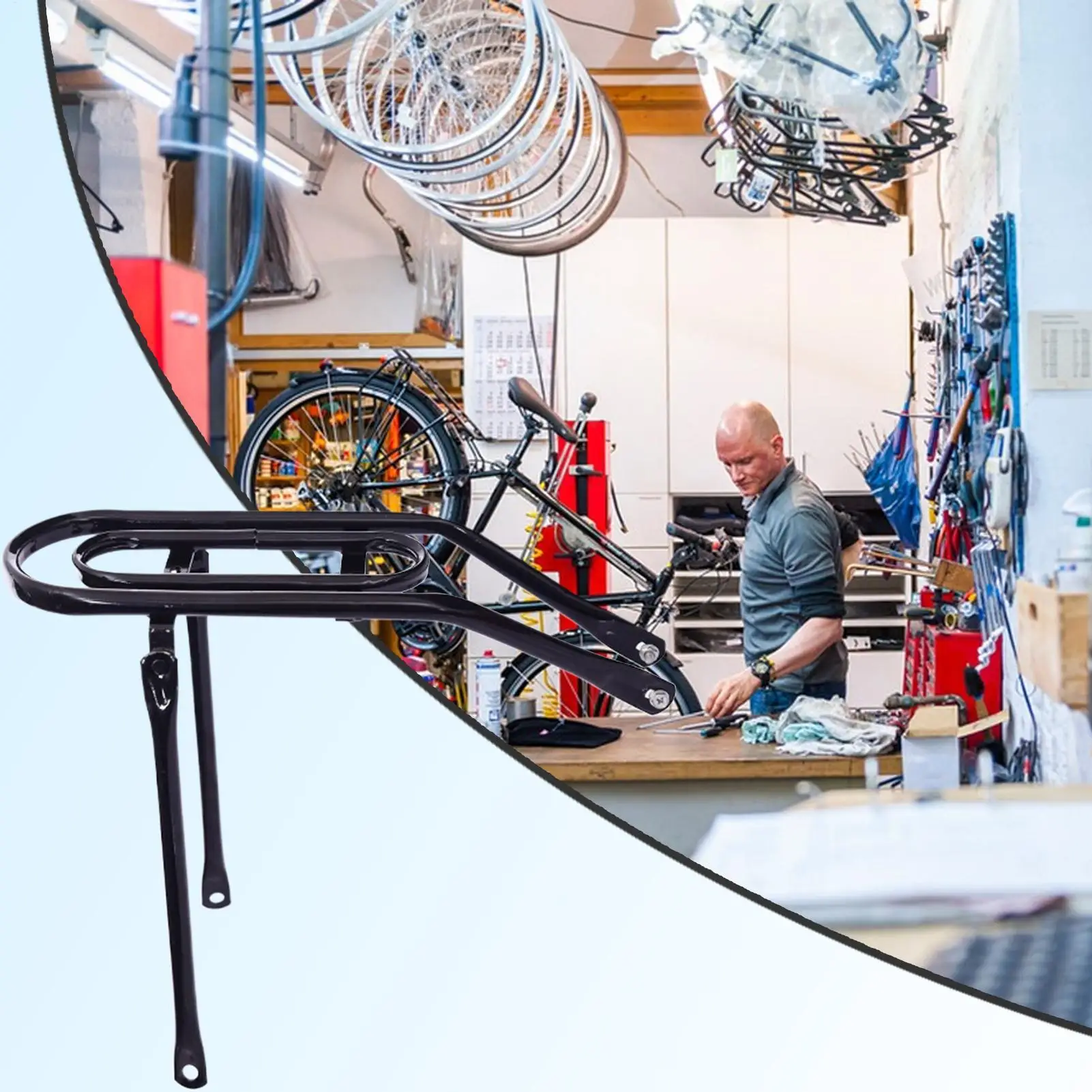 Gepäckträger für Fahrradheck, leichter Fahrradträger für Gepäck – Immagine 5