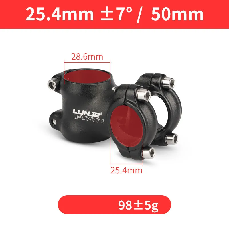 Lenkervorbau 7 Grad Länge 50/60/70/80/90/100 mm Ultraleichter Fahrradvorbau MTB Rennrad 25,4/31,8 mm
