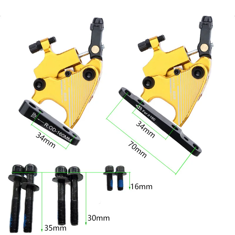 Hydraulische Scheibenbremsen für Rennräder, Flat-Mount-System, Gravel-Bike Ölscheibenbremse Pro5.0