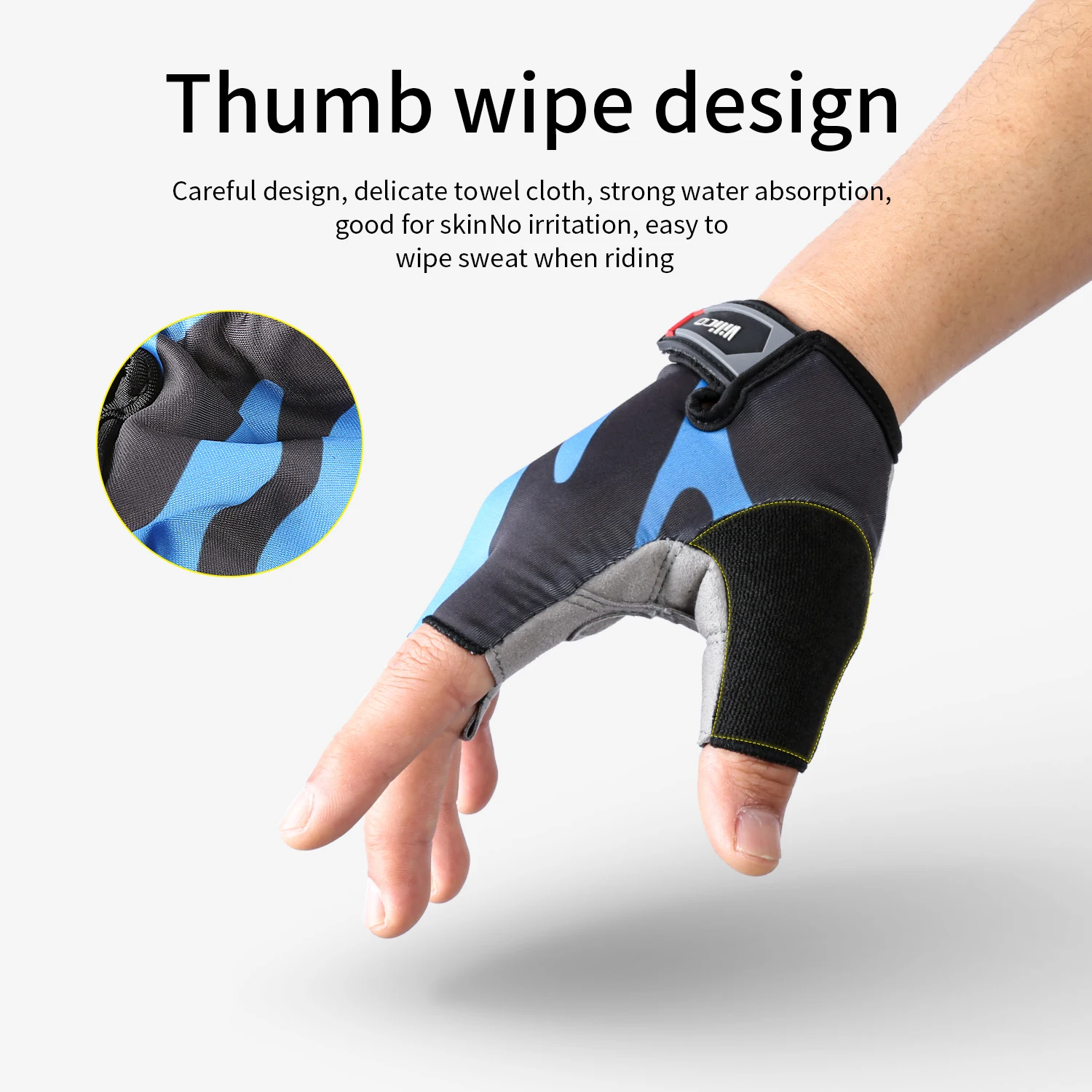 Halbfinger-Fahrradhandschuhe für Herren und Damen, stoßdämpfende – Image 3
