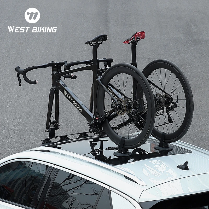 WEST BIKING Auto-Dachgepäckträger mit Saugnapf, Vakuum-Adsorptions-Fahrradhalter für SUV, Limousine
