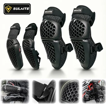 Motorrad Knieschützer Motocross Knieorthese Mesh Motorrad Ellenbogenschutz Sport Knieschützer Kreuzschutz