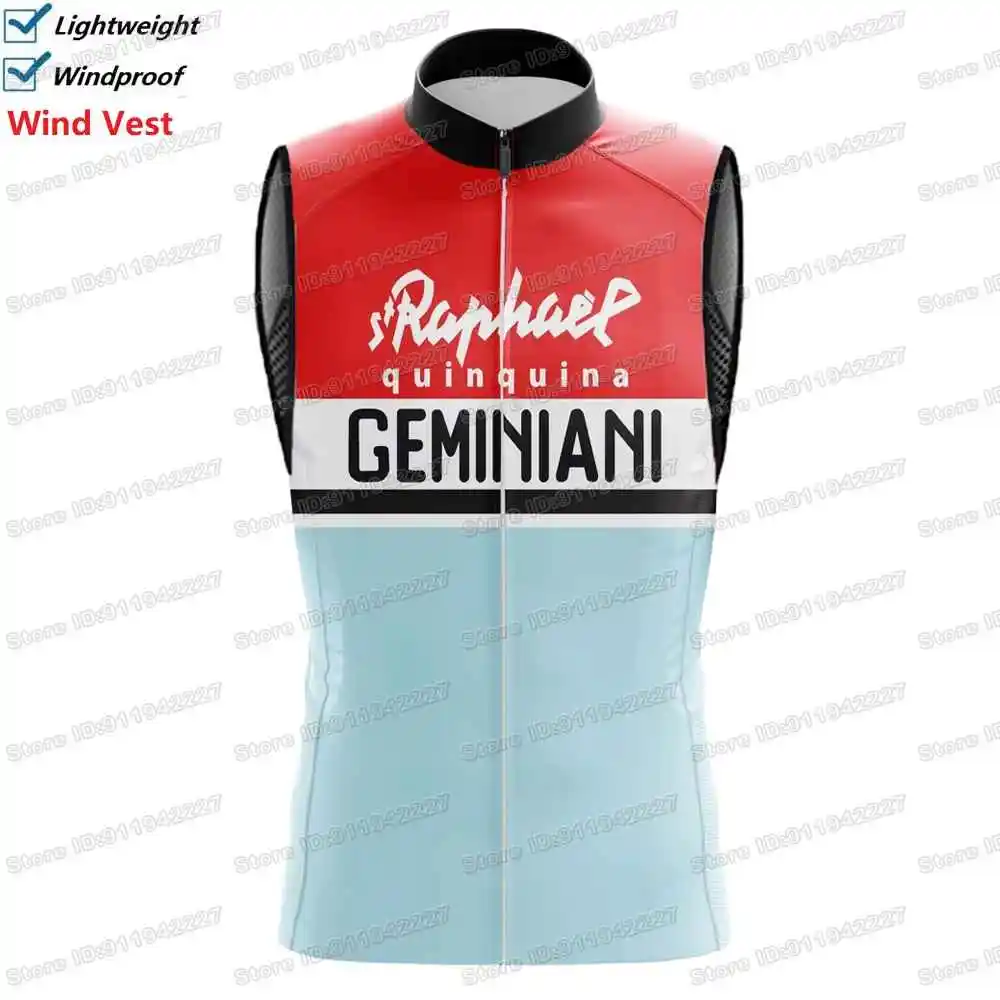 Klassische Retro Team Radfahren Weste Winddicht Männer Vintage Wind – Immagine 2