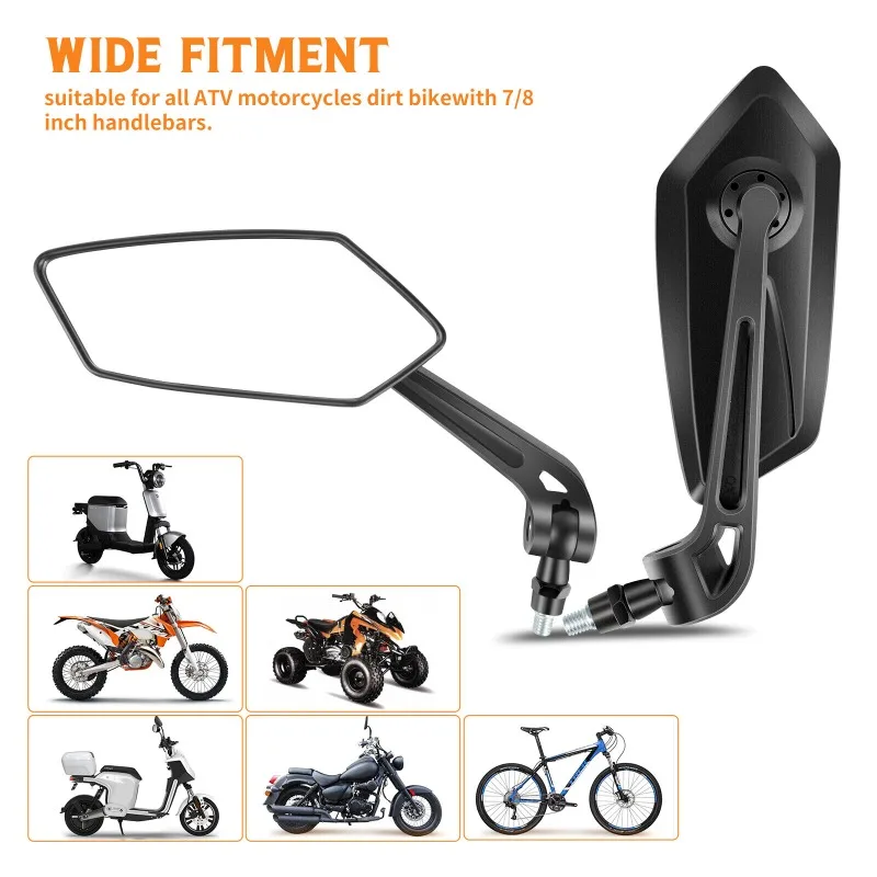Motorrad Einstellbare Lenker Rück Motor Bike Bar End Spiegel Für Cafe – Bild 5
