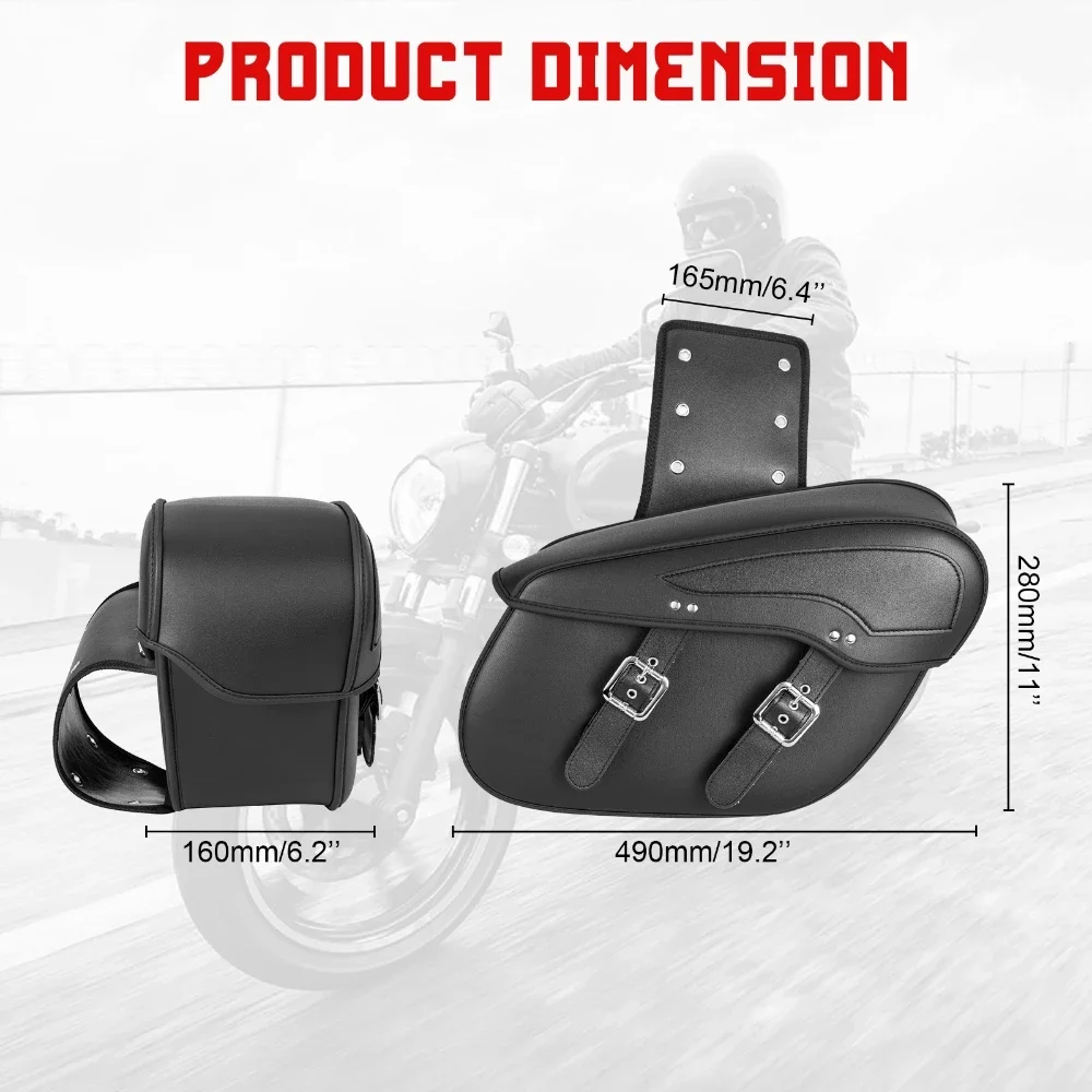 Universal Motorrad Satteltaschen 43x15x26cm Große Kapazität (2 Stück) – Bild 2