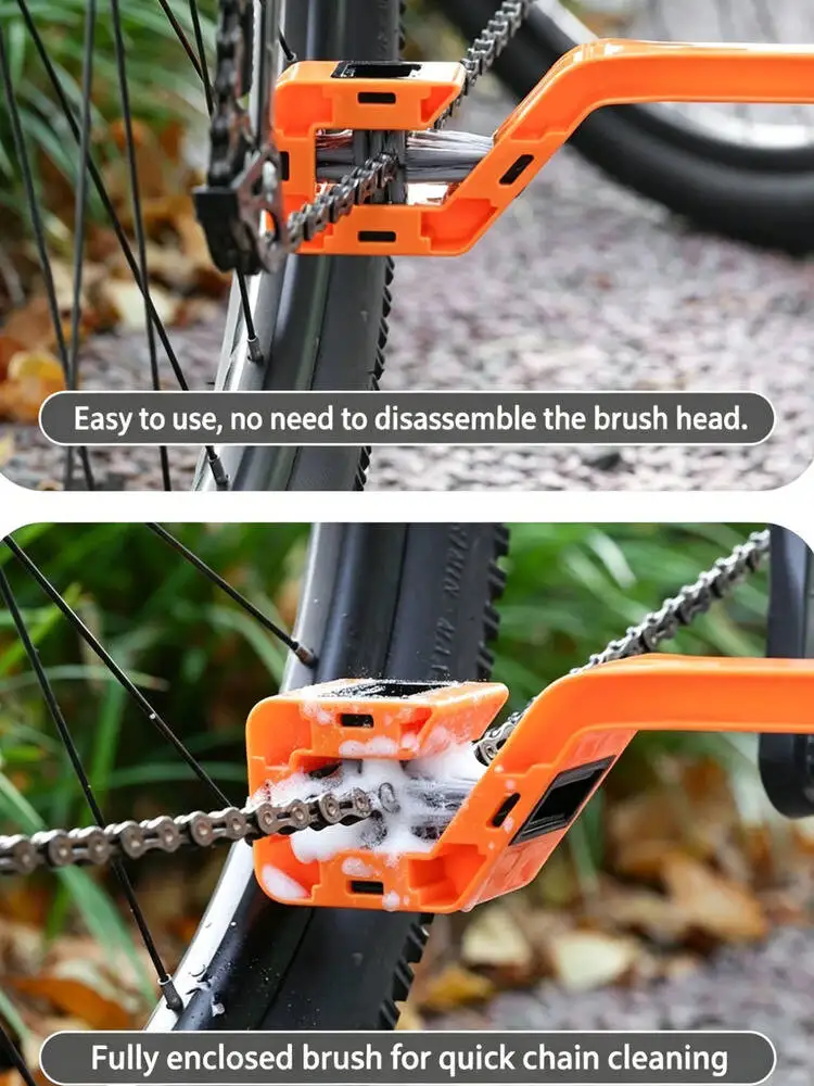 Fahrradketten-Reinigungsbürste, Doppelkopf-Fahrradkettenreiniger – Bild 3