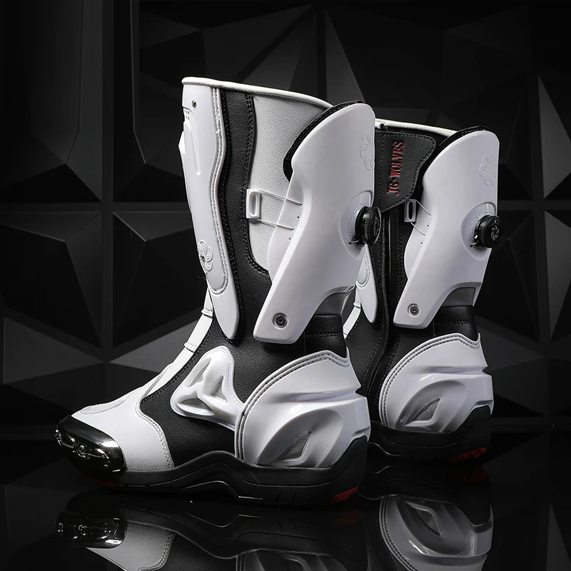Motorrad Reitstiefel Männer Ziehen Motorrad Schuhe Straße – Image 4