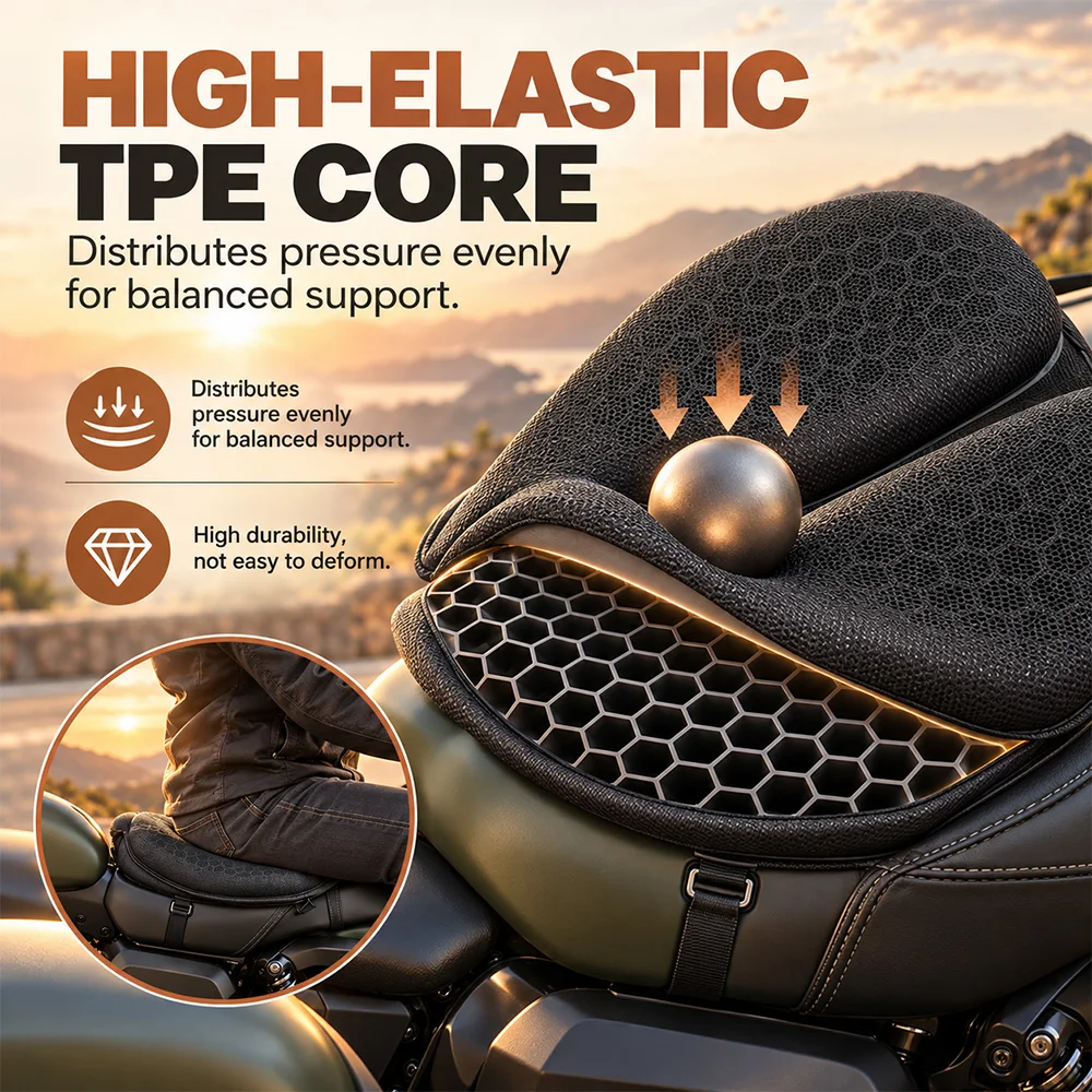 Motorrad Sitzkissen 3D Honeycomb Anti-slip Motorrad Gel Sitzkissen – Bild 6