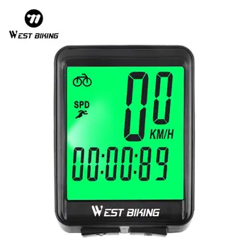 WEST BIKING Fahrrad Drahtloser Computer MTB Rennrad Kilometerzähler Wasserdicht Mit Hintergrundbeleuchtung