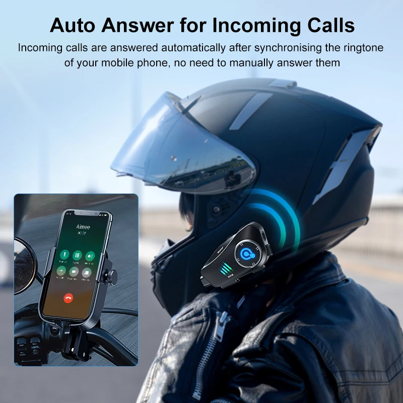 Q28 Motorradhelm Bluetooth-Intercom RGB-Licht Moto-Helm-Headset – Bild 4
