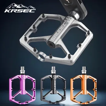 SRUOEC MTB- und Rennrad-Pedale, flache Pedale aus Aluminiumlegierung, leichte, rutschfeste Fahrradpedale mit 3