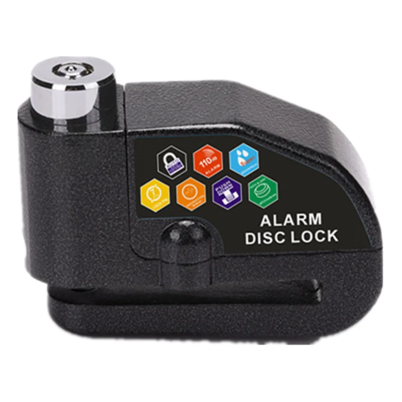 Motorrad Fahrrad Schloss Alarm Sicherheit Schutz Vorhängeschloss Disc – Immagine 6