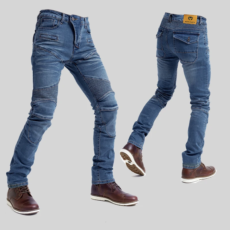 Slim Straight Motorradjeans für Damen und Herren, Anti-Sturz-Fahrhose – Image 3