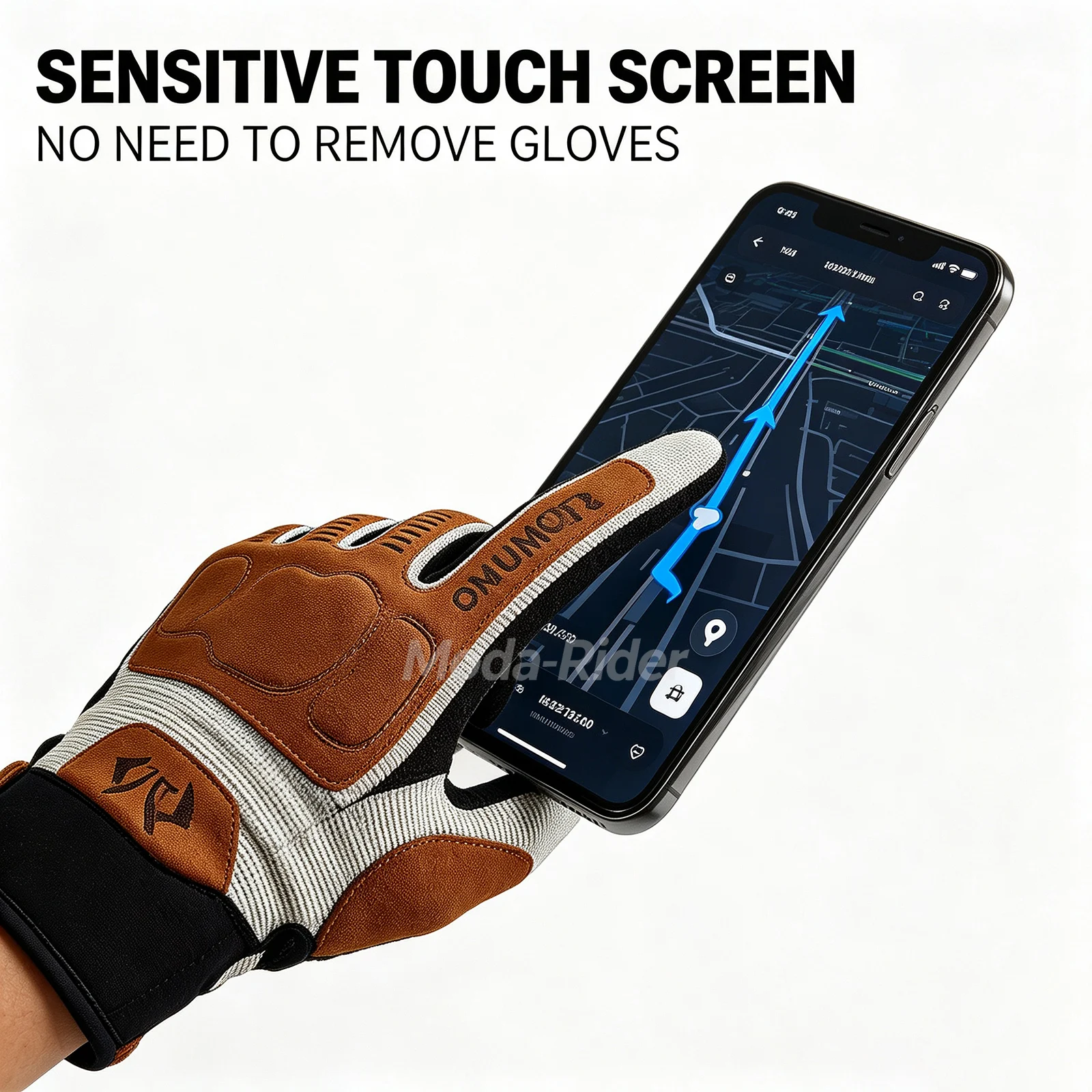 Sommer-Motorradhandschuhe, Touchscreen, atmungsaktiv – Bild 3