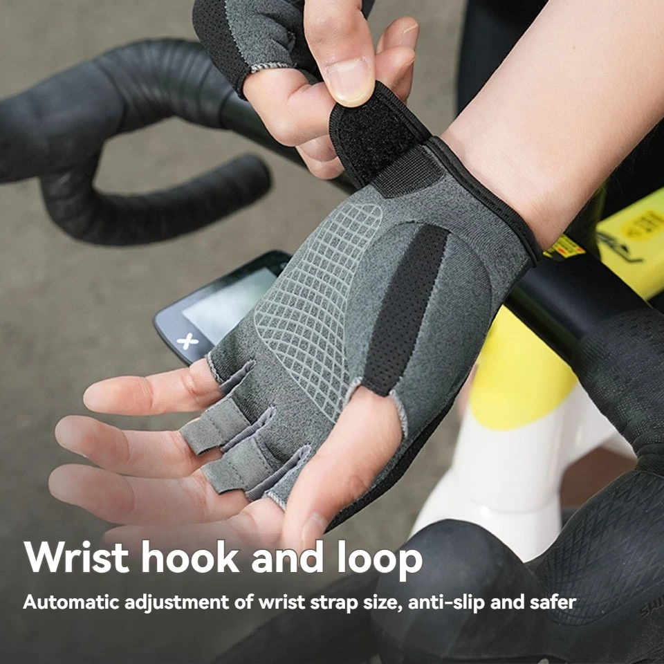 Fahrrad-Sport-Halbfingerhandschuhe Atmungsaktive Rutschfeste – Bild 3