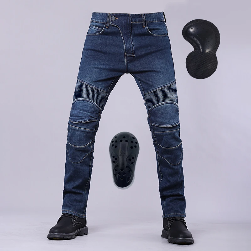 Motorrad-Jeans für Herren Outdoor Moto-Jeans mit Schutzpolstern – Image 4