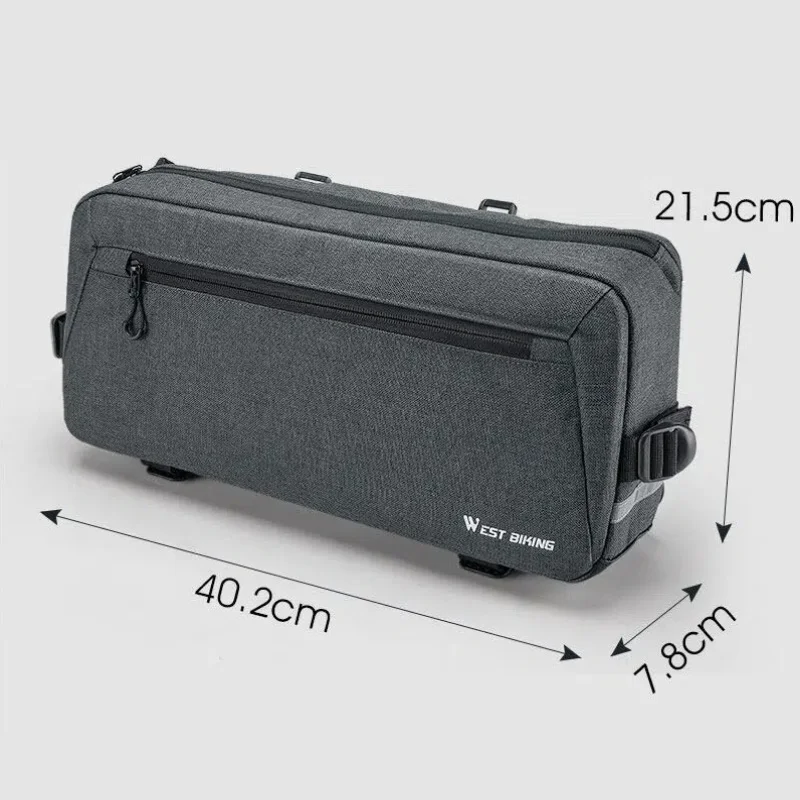 WEST BIKING Multifunktionale Lenkertasche 6,2 l große Kapazität MTB Rennrad Rahmen Pannier Umhängetasche