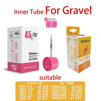 RideNow TPU Gravel Fahrrad 700C Fahrradschlauch 700x32C 35 37 40 47C Reifenventil Französisches Fahrrad 27 28