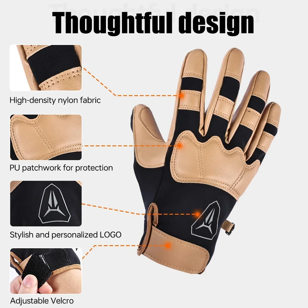 Winter-Fahrradhandschuhe mit Touchscreen-Funktion, winddicht, wärmend – Bild 3