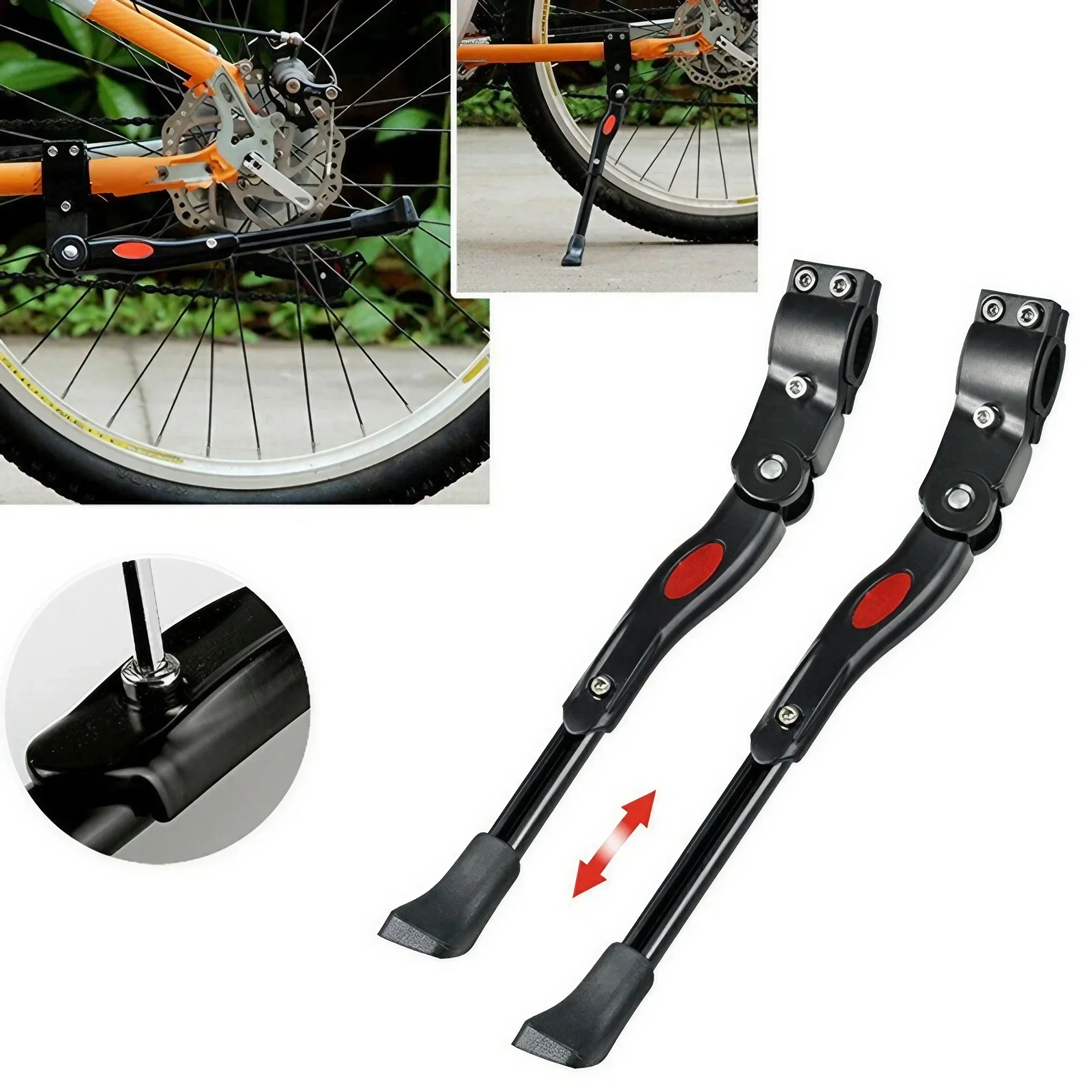 Verstellbarer Fahrradständer, Parkständer, Fahrrad-Seitenstütze, Ständer für 22 24 26 Zoll Mountainbike
