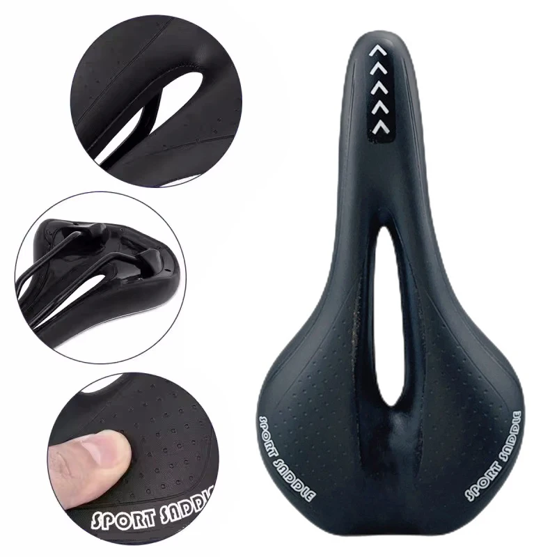 Fahrradsattel MTB Mountain Road Bike Sitz Hohlgel Bequemes Fahrradkissen Heimtrainer Sattel für Männer