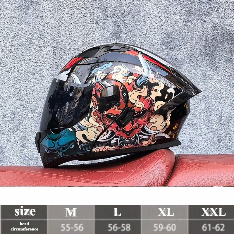 Motorrad Professionelle Racing Flip Up Helm ABS Material Modulare Dual – Bild 4