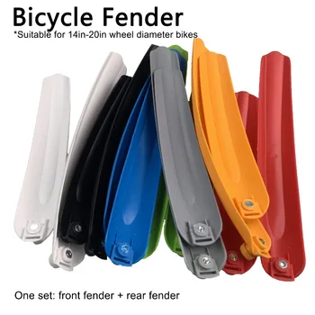 Fahrrad-Schutzblech-Set Vorder- und Hinterradschutz aus Kunststoff Verstellbarer (2 Stück)