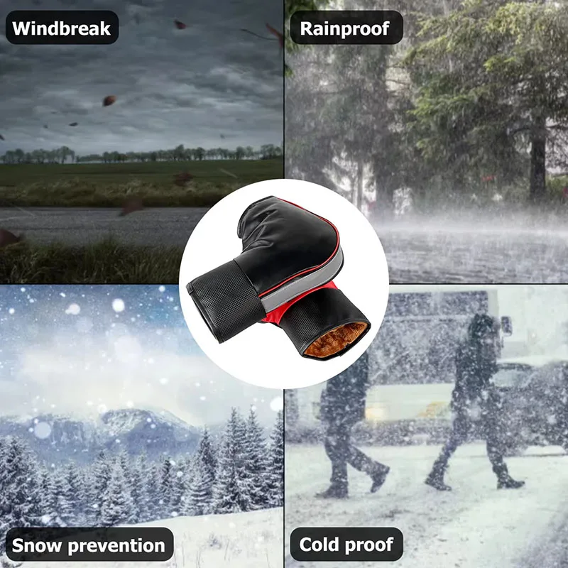 1 Paar Winterwarme Motorradhandschuhe, Lenkerhandschuhe, Schützende – Image 5