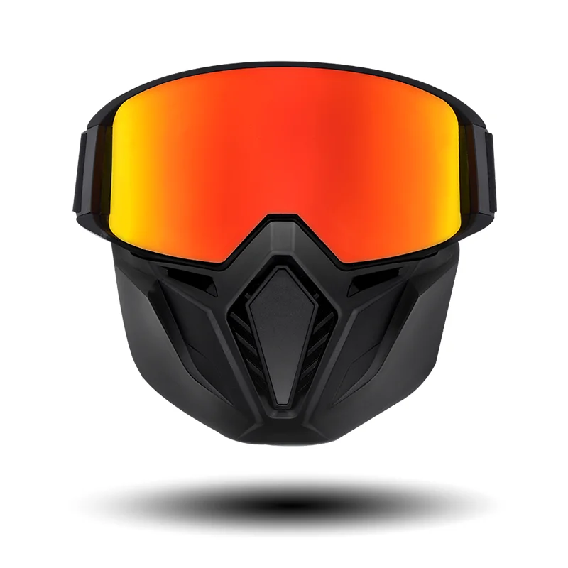 Wind dichte Fahrrad brille mit Mund maske UV-Schutz Motorrad Reit – Image 6
