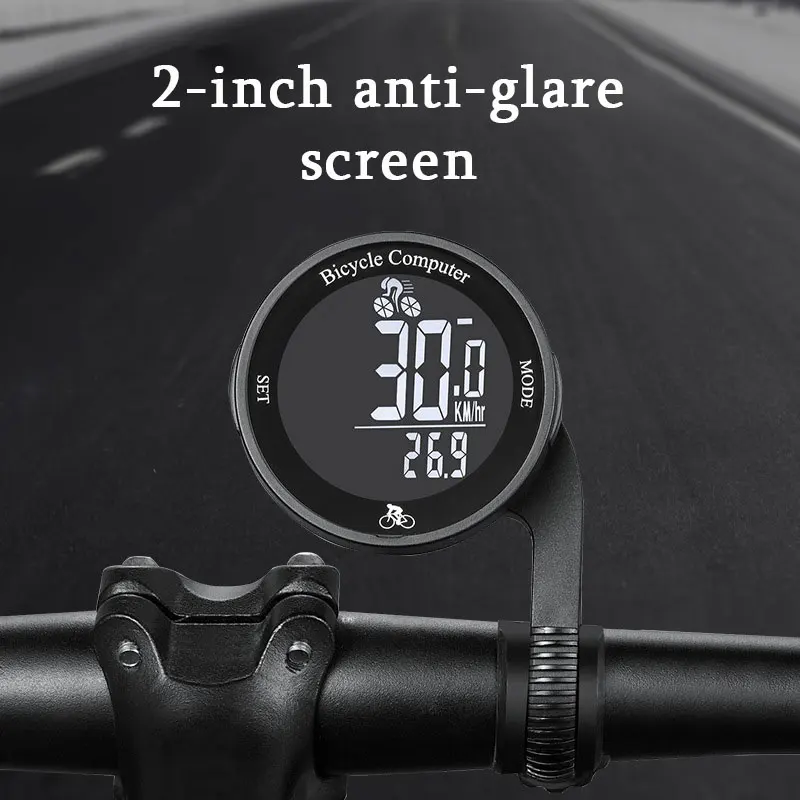 Kabelloser Fahrradcomputer LCD Digital Fahrradtacho Wasserdichter – Bild 2