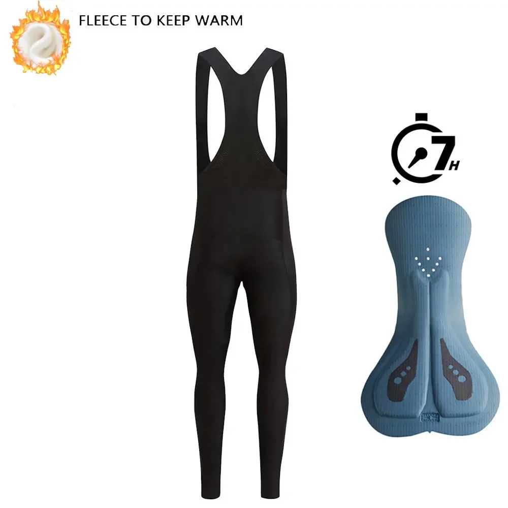 Herren Winter Thermal Fleece Mountainbike Radfahren Trägerhose Stoßfeste Strumpfhose ELASTIC INTERFACE Gel
