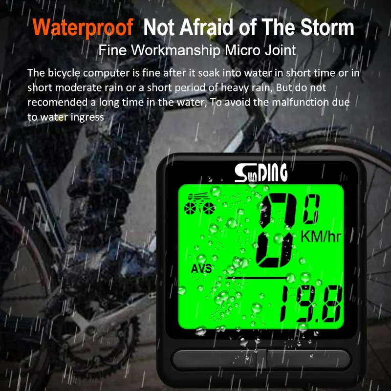 Kabelgebundener Fahrradcomputer mit 24 Funktionen, Fahrrad-Tachometer – Bild 5