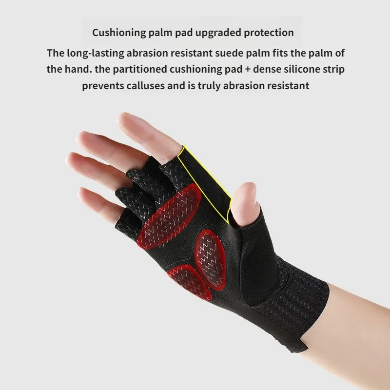 Sommer Atmungsaktive Halbfinger Radfahren Handschuhe Ultraleicht – Bild 4