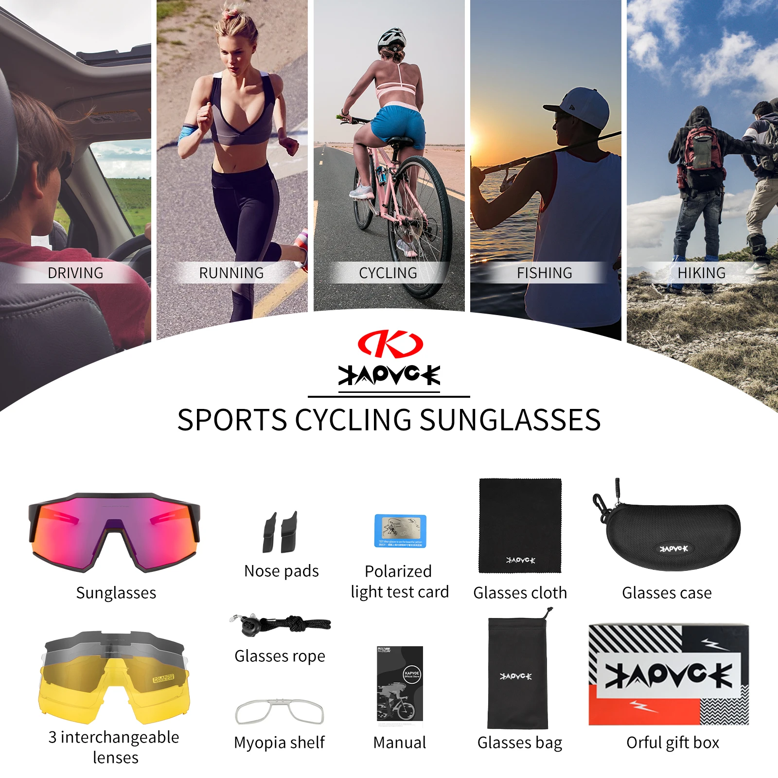 Er Radfahrer Polarisierte Fahrradbrille Rennrad MTB Outdoor Sport – Image 6