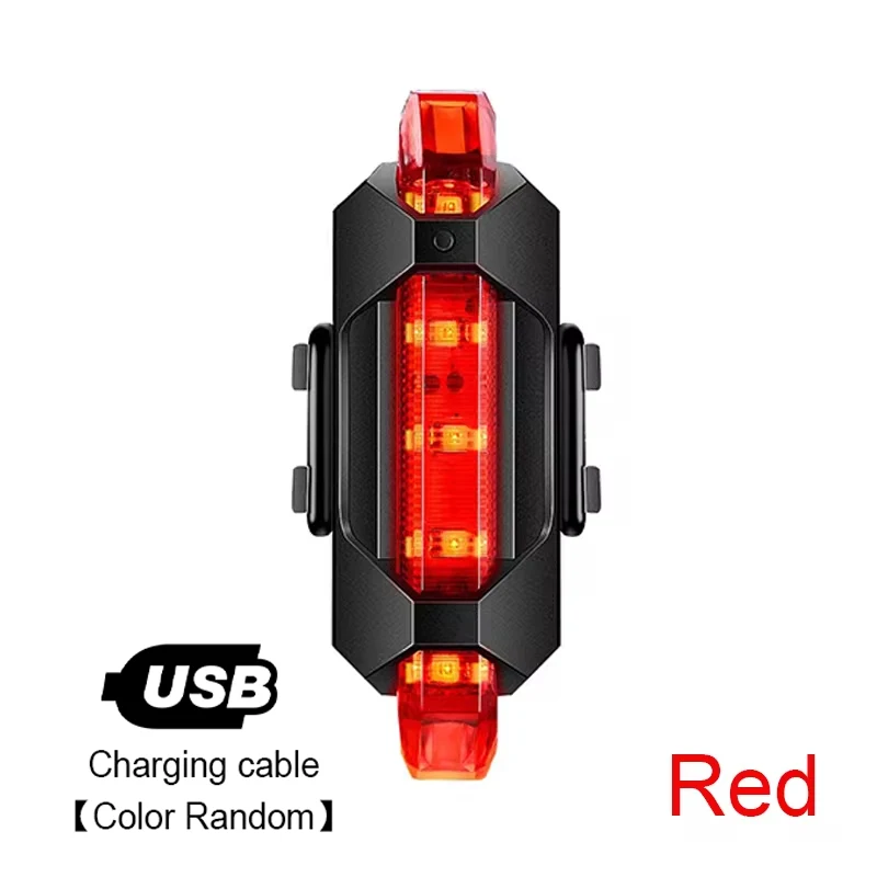 Fahrradlicht-Set, Frontlicht mit Rücklicht, wiederaufladbar über USB, einfach zu installieren, 3 Modi