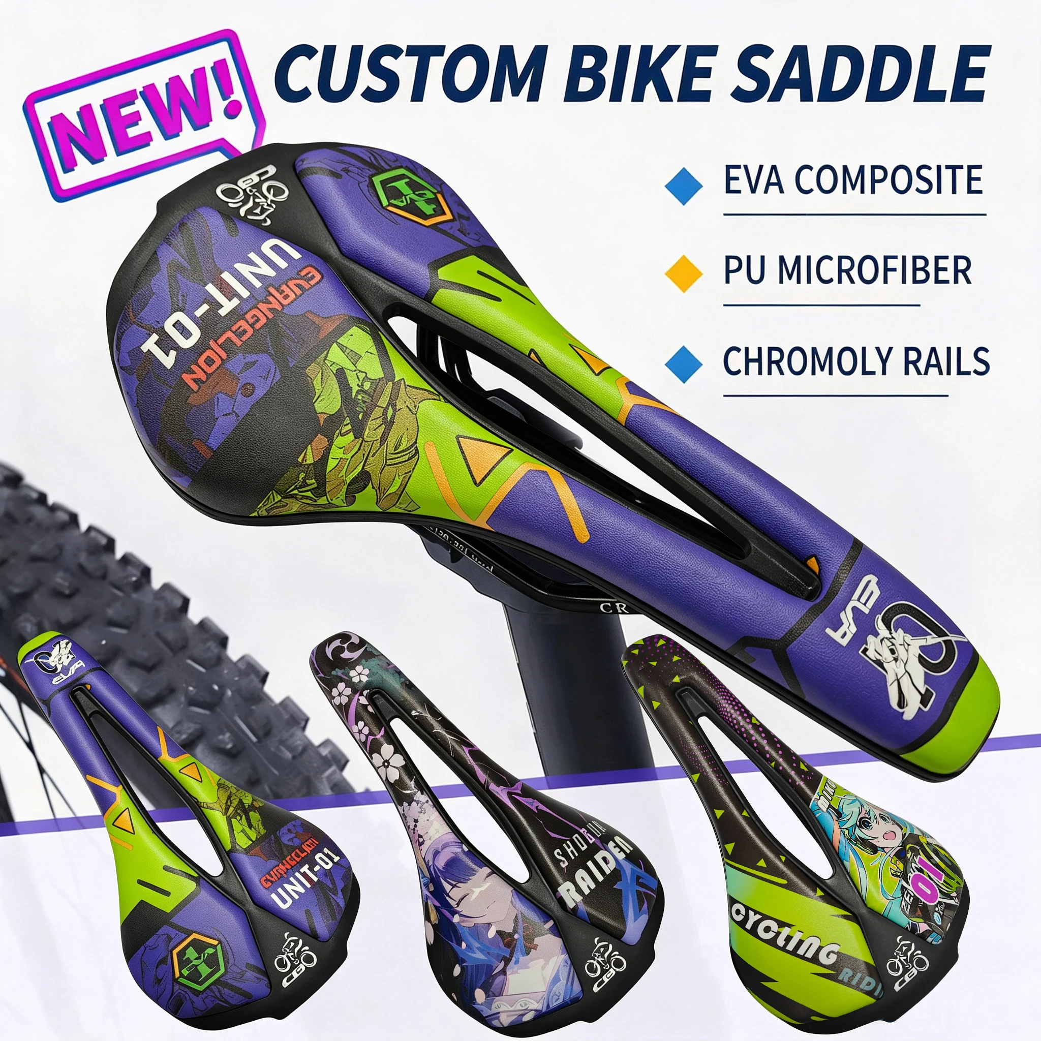 Fahrradsattel MTB Mountainbike Rennrad-Sitz PU-Leder Gel-Gefülltes Fahrradkissen Komfortabler Stoßdämpfender