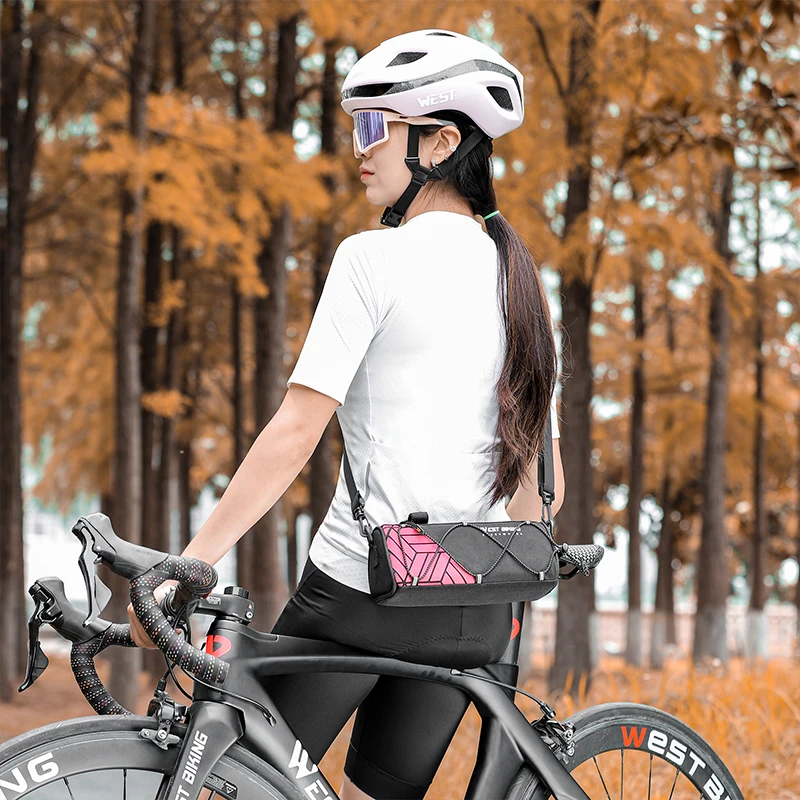WEST BIKING Fahrrad-Lenkertasche, helle, bunte, reflektierende – Bild 6