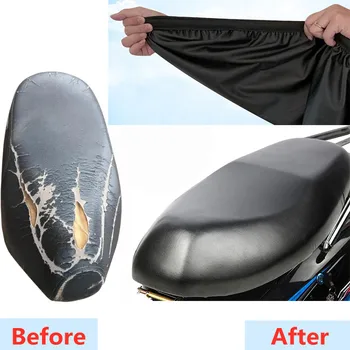 Motorrad Sitzbezug Elastische PU Leder Motorrad Sitzschutz Kissen Wasserdicht Sonnenschutz Sitzbezug