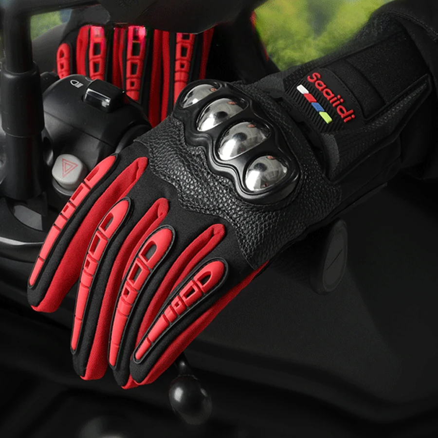 Winter-Motorradhandschuhe, Touchscreens für Herren und Damen – Bild 4