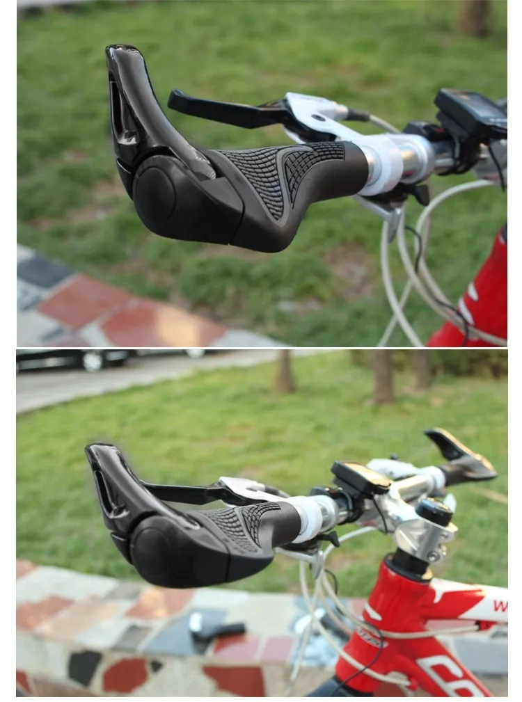 Ergonomische Fahrradlenkergriffe mit Aluminium-Endkappen, Rutschfeste – Image 4