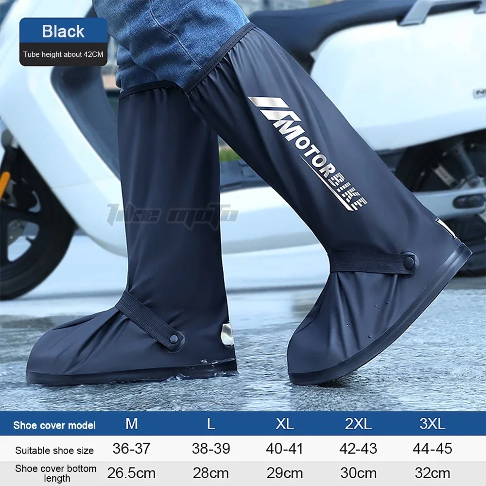 Motorrad Hohe Regen Stiefel Wasserdicht Reflektierende Schnee – Image 6