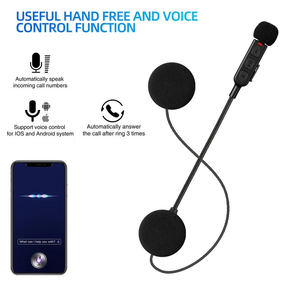 Motorradhelm Bluetooth 5.3 Headset Stereo Headset Motorrad Universal – Bild 4